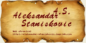 Aleksandar Stanišković vizit kartica